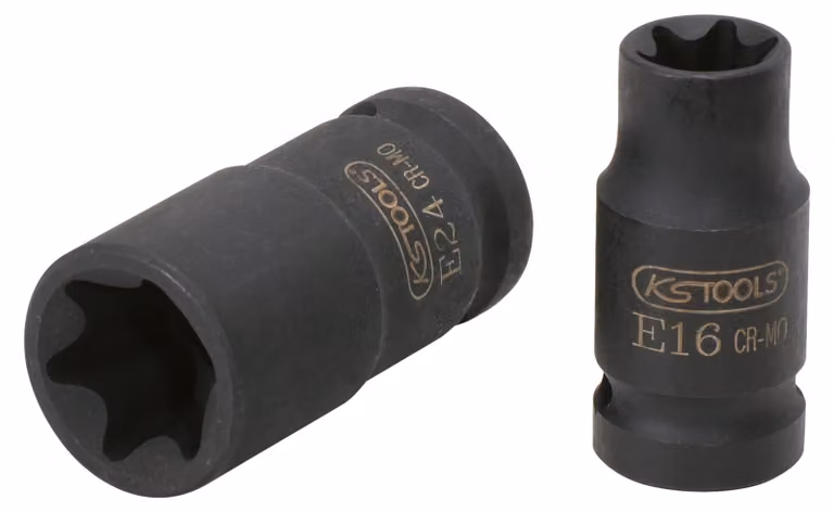 KS Tools 1/2" TX-E presa di corrente, corta, E14