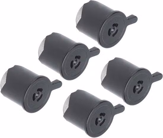 Pannello di comando compatto con maniglia in ABS, nero, 5 pezzi