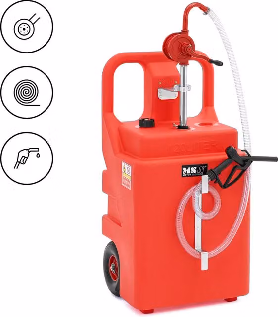 Serbatoio per gasolio con sistema di pompaggio e ruote 120 l gomma PVC PE plastica ghisa acciaio 14_0009884