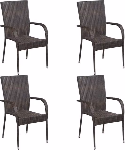 Set Mobili da Pranzo per Giardino 5 pz Marrone 3067783