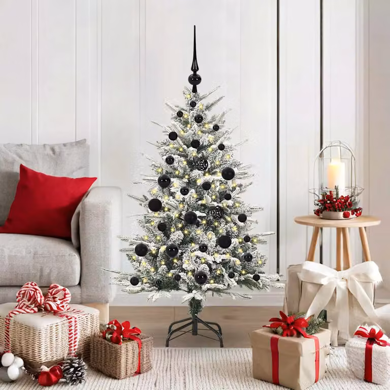 vidaXL Albero di Natale Artificiale Pre-illuminato con Set di Palline