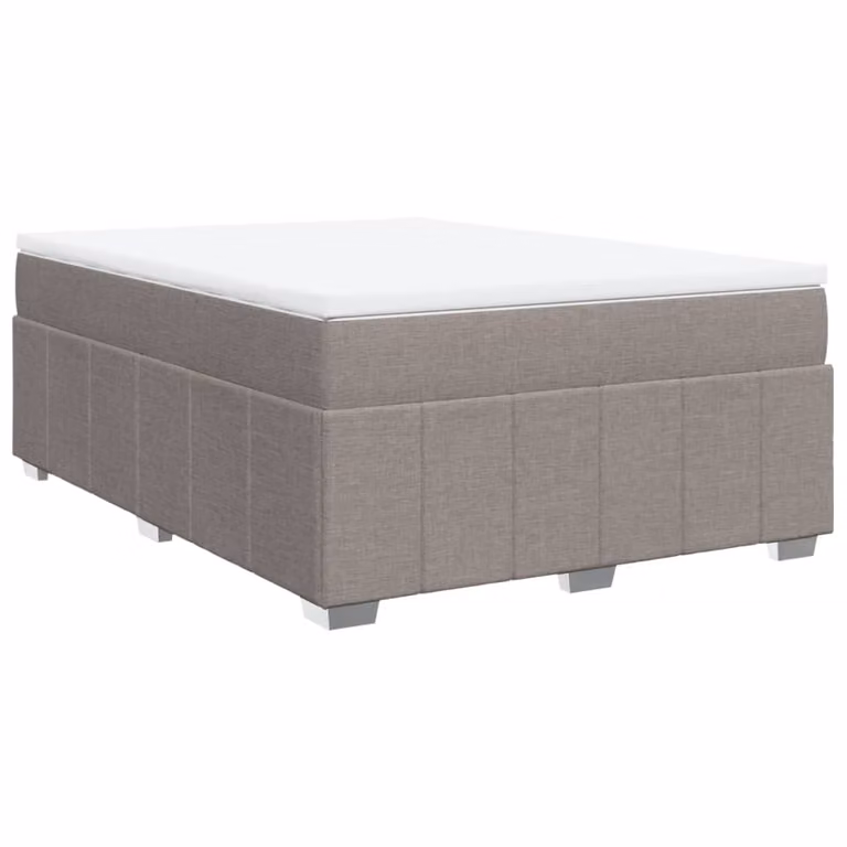 Giroletto a Molle con Materasso Tortora 140x190 cm in Tessuto