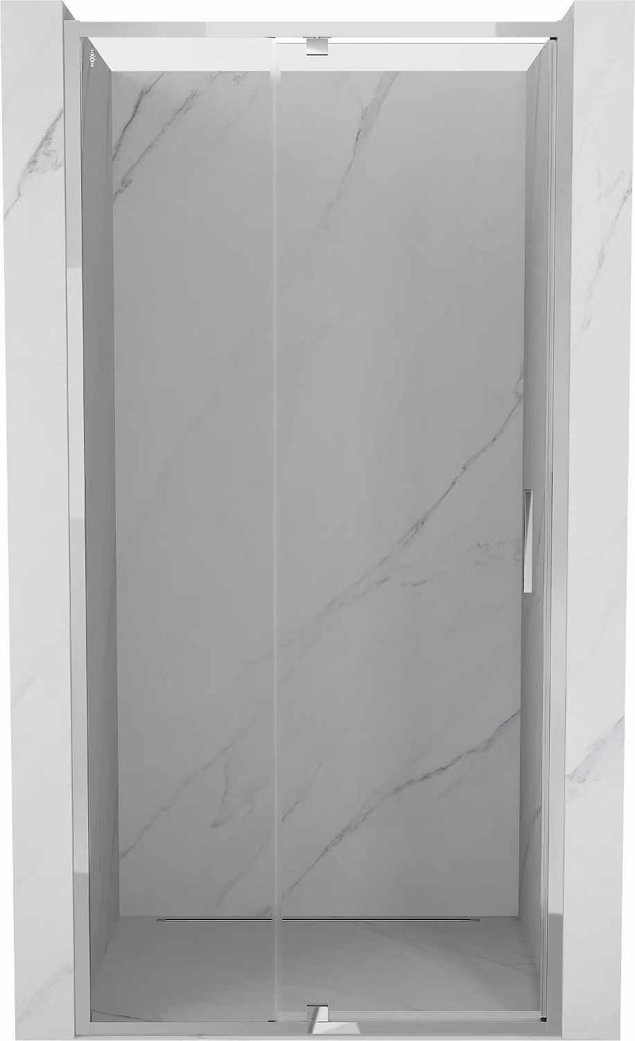 Mexen Exo porta doccia a battente 110 cm, trasparente, cromo - 819-110-000-01-00