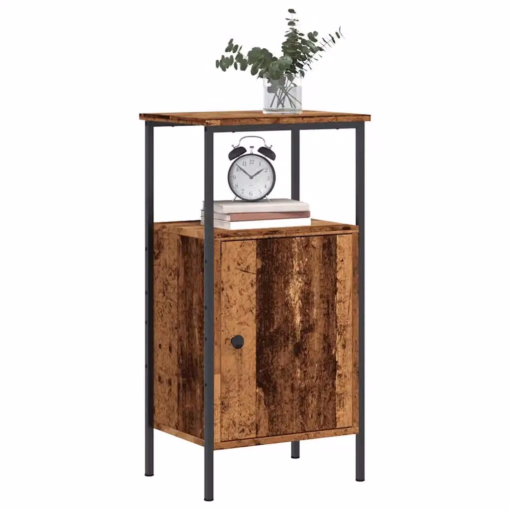 Set di 2 comodini vidaXL in legno antico marrone per camera da letto, L 41 cm x P 31 cm x H 80 cm