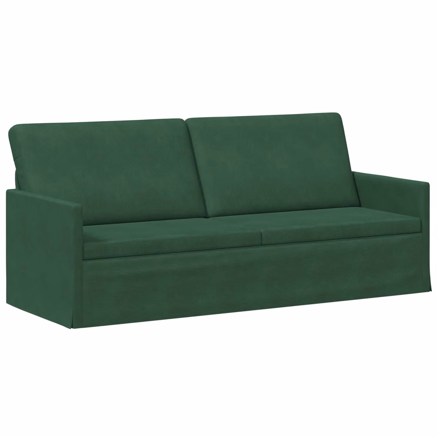 vidaXL Divano a 3 posti moderno in tessuto verde con struttura in metallo L: 190 cm, P: 81 cm, H: 82 cm