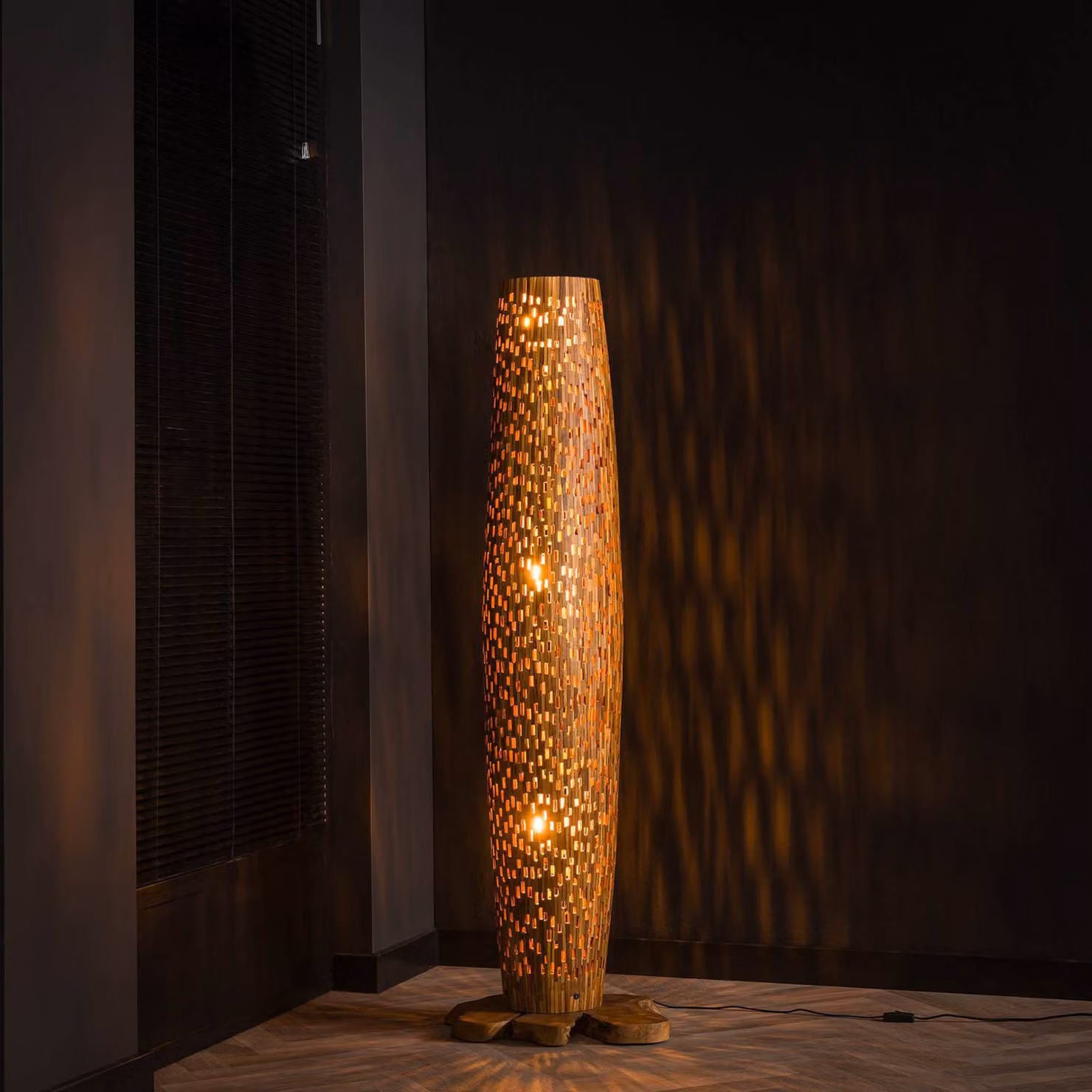 ZIJLSTRA Lampada da terra Baronno, Legno chiaro, Soggiorno / Sala da pranzo, Legno, Lampada da terra