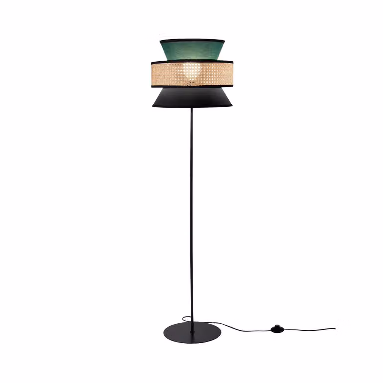 Luce Ambiente Design Lampada da terra Gazebo, Verde, Soggiorno / Sala da pranzo, Tessuto / Stoffa / Seta, Lampada da terra