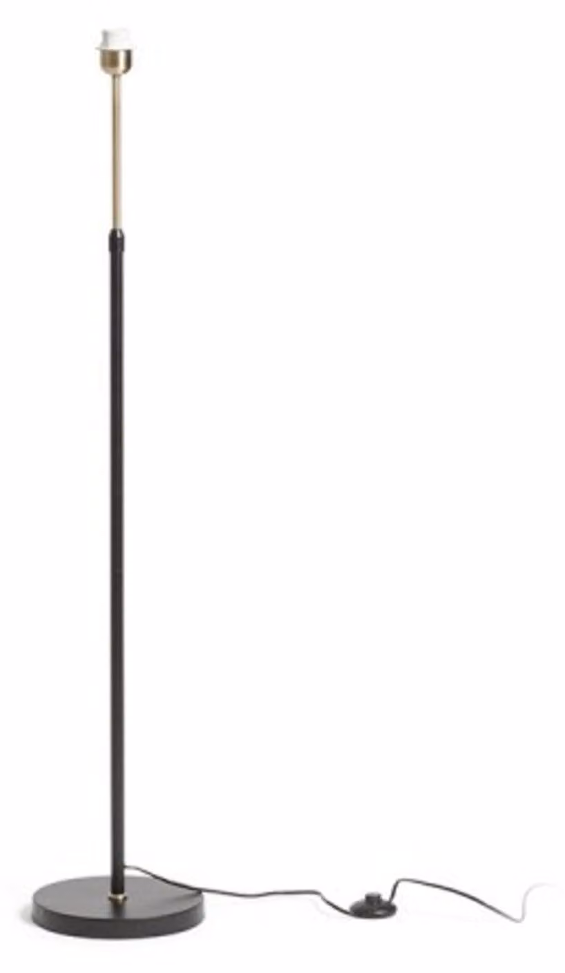 RED - DESIGN RENDL RENDL EMMETT Lampada da terra, nero, ottone anticato, 230 V, E27, 15 W, R14118