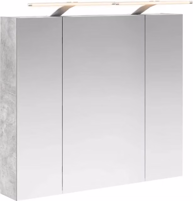 Mobiletto per specchio da Bagno | Armadio da bagno con lo scaffale Grigio cemento
