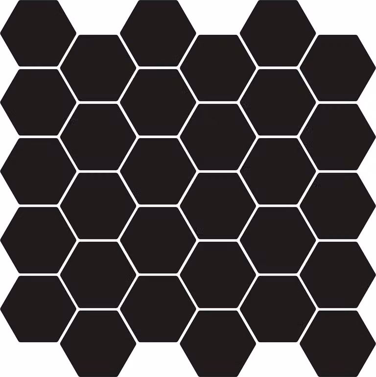 Piastrella Esagonale 50 pcs Nero 30 x 30 cm Poliuretano e PET