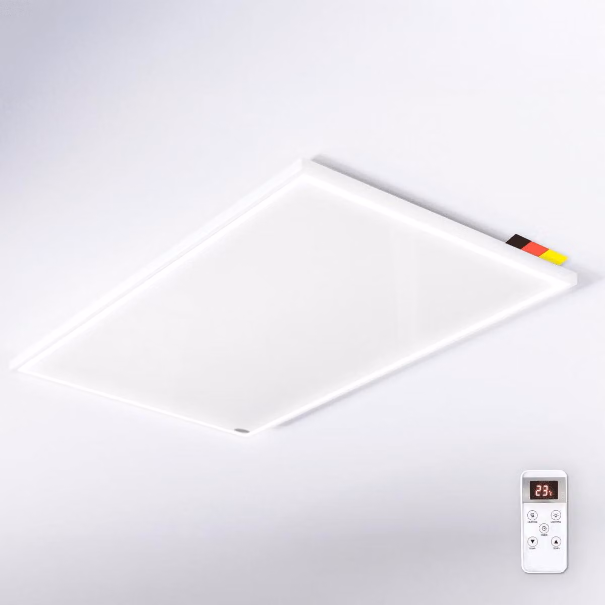 Riscaldamento a infrarossi a soffitto, 1000 Watt, con luce a LED, per uso interno e uffici