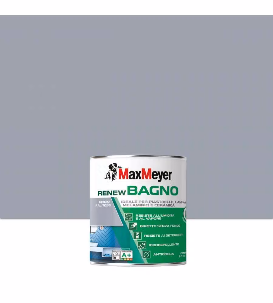 MaxMeyer Smalto All'Acqua Satinato Renew Bagno Grigio 750ml