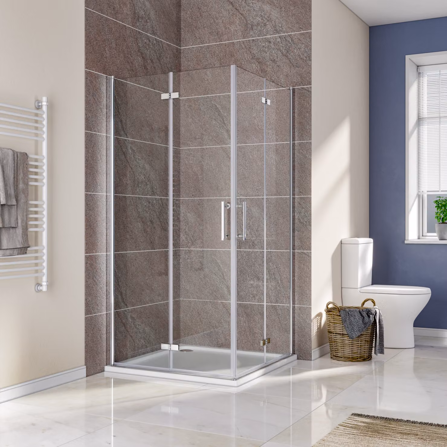 SONNI doccia angolare Cabina doccia 120x90x195cm ingresso angolare bagno porta a battente doccia angolare porta a soffietto, nano vetro porta a soffietto 180º con rivestimento nano