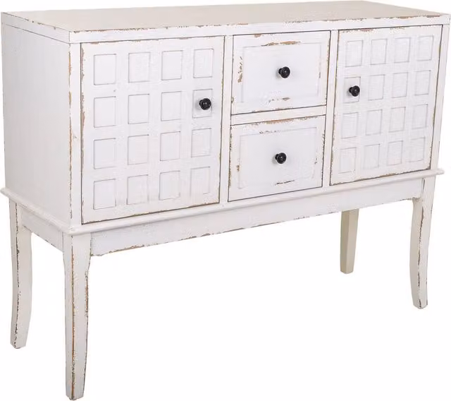 Mobile da ingresso in legno bianco 108x36x82h