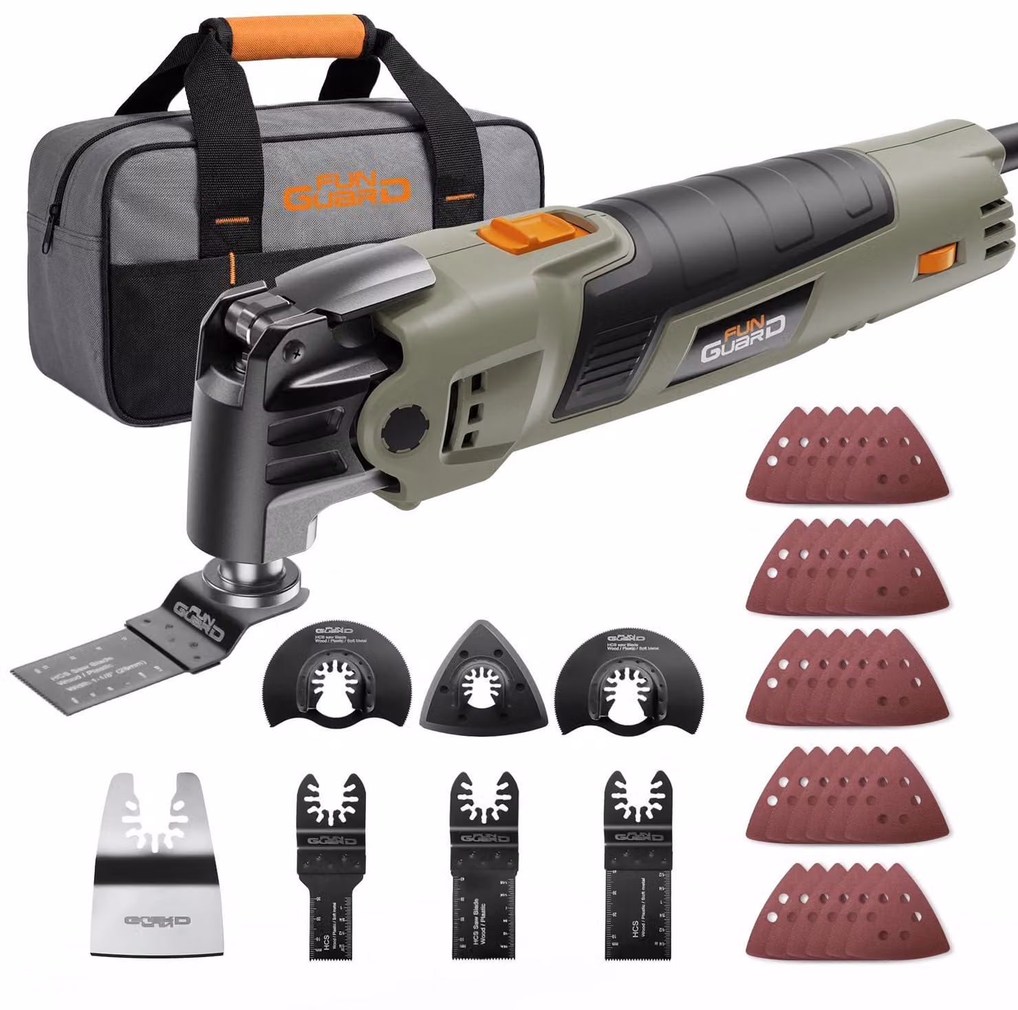 Utensile oscillante da 400 W - Multifunzione, con 38 accessori e lama circolare