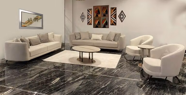 Luxus Sofagarnitur 3+3+1+1 Sitzer Set Design Sofa Polster Couchen Modern 4tlg