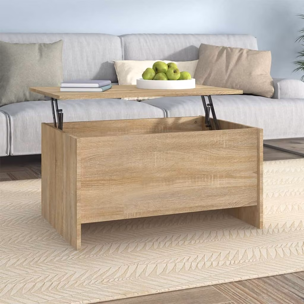 Maison Exclusive - Tavolino in rovere Sonoma 80x55,5x41,5 cm in materiale derivato dal legno
