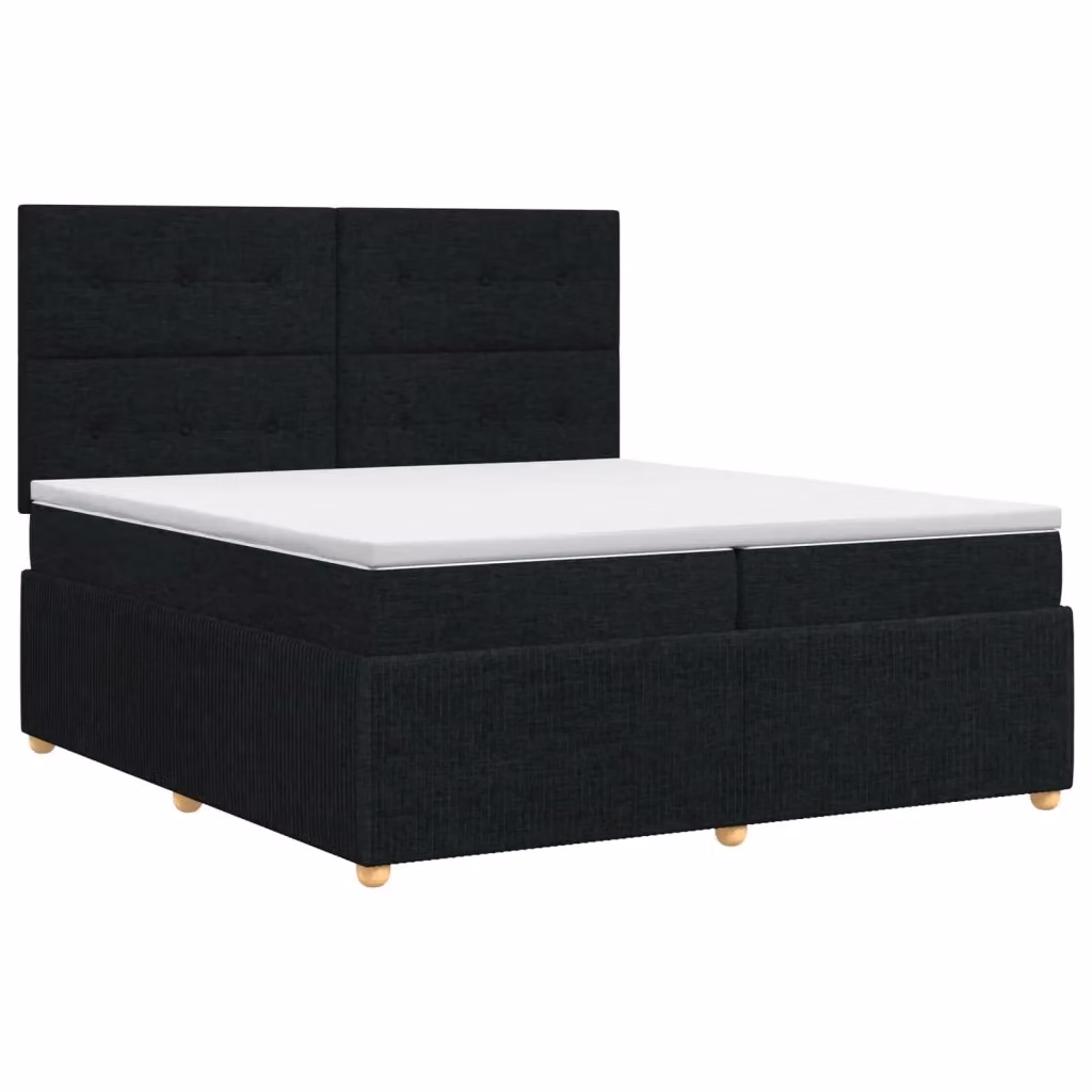 Letto box spring con materasso ibrido vidaXL Nero L/P/H: 200 x 200 x 140,5 cm – 2