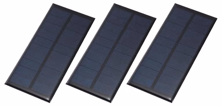 Pannello solare mini, 5V, 1W, 200.0mA, dimensioni 130x60mm, confezione da 3 pezzi