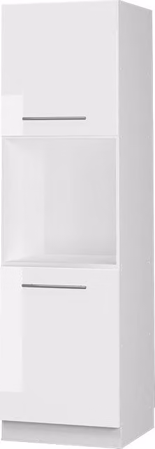 Mobile per forno da incasso Fame-Line Bianco lucido/Bianco 60 cm con ripiano aperto Vicco