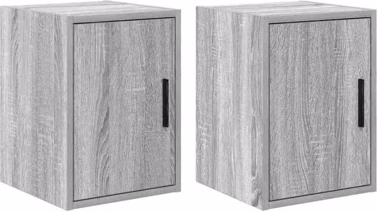 Pensili per Garage 2 pz Grigio Sonoma in Legno Multistrato