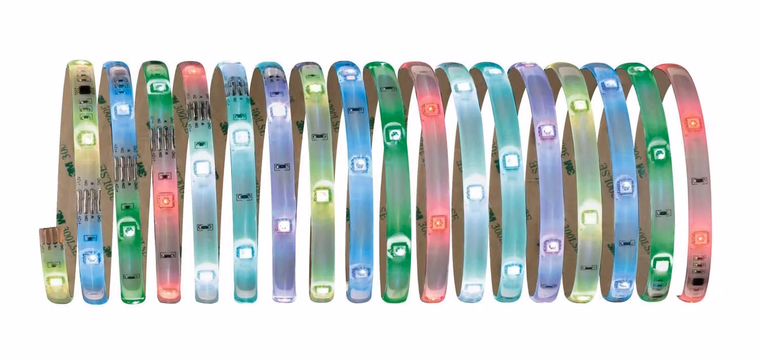 Paulman Funzione digitale strisce LED Set 5m RGB digitale 14W plastica bianca