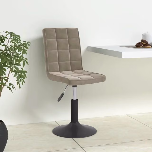 Sedie da Pranzo Girevoli 6 pz Grigio Chiaro in Velluto 3089300