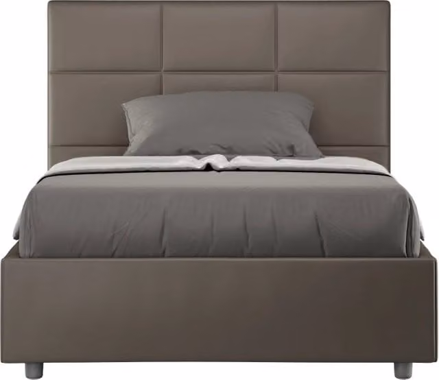 Letto 1 Piazza e Mezzo 120x210 cm Senza Rete Mika Cappuccino