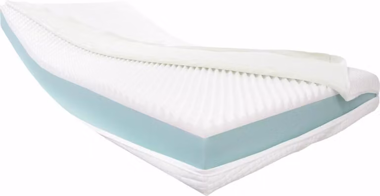 Dibapur® Visco: (135x180) Materasso ortopedico in viscoelastico + schiuma a freddo H2 - nucleo di circa 16 cm con rivestimento a doppio strato in tessuto a maglia Medicool (EC) di circa 16,2 cm (alta densità)