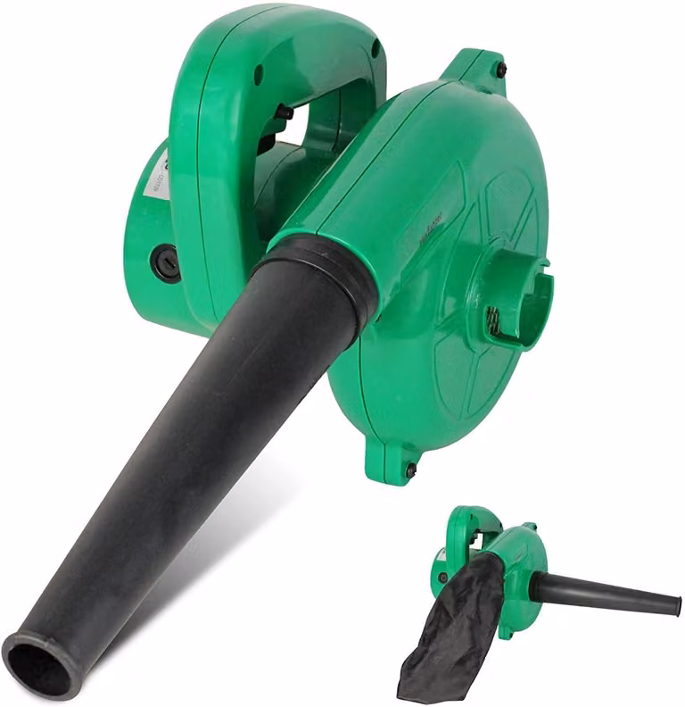 Mini soffiante a foglie da 500 W, 2-in-1, reversibile per aspirapolvere, colore verde, compatta