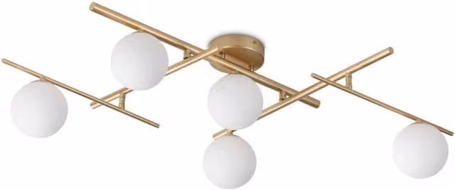Lampada Da Soffitto Atlas Pl5 Oro Ideal-Lux