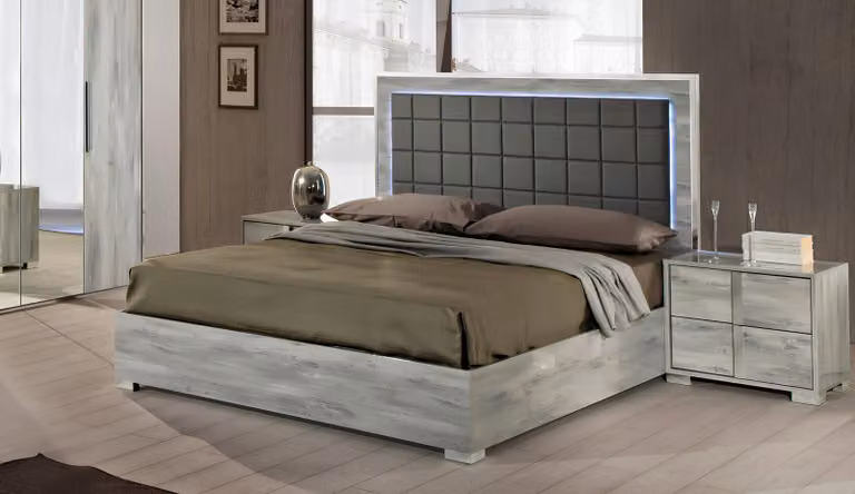 Doppel Luxus Bett Luxus Holz Polster Betten Grau Design Moderne Hotel Bettrahmen