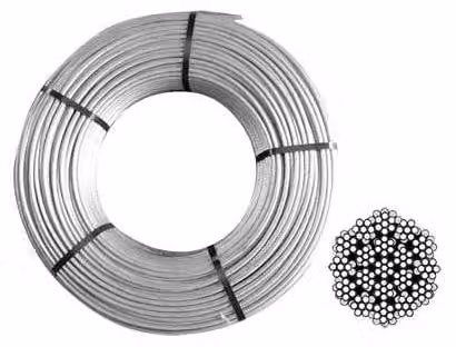 fune zincata commerciale ø 5 mm - rotolo 25 mt