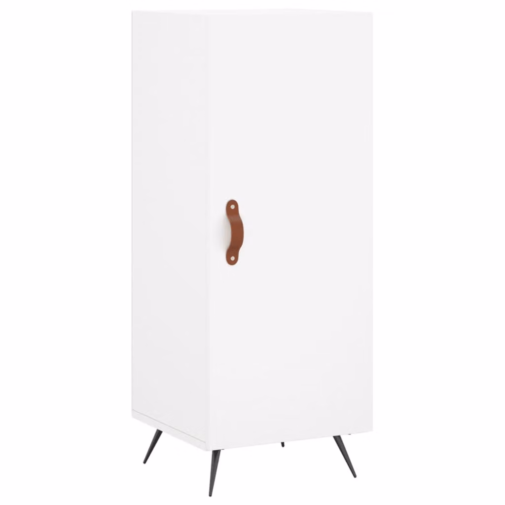 Credenza Bianca 34,5x34x90 cm in Legno Multistrato