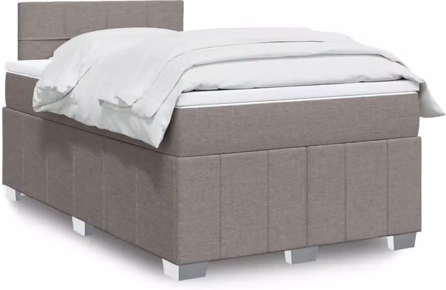 Giroletto a Molle con Materasso Tortora 120x200 cm in Tessuto 3289339