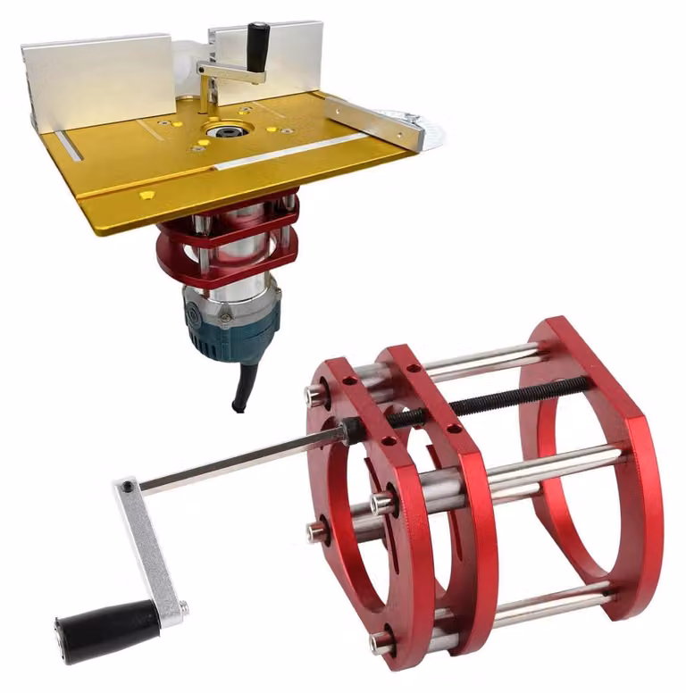 Omgoods - Supporto per router con 4 morsetti, ideale per lavori di precisione