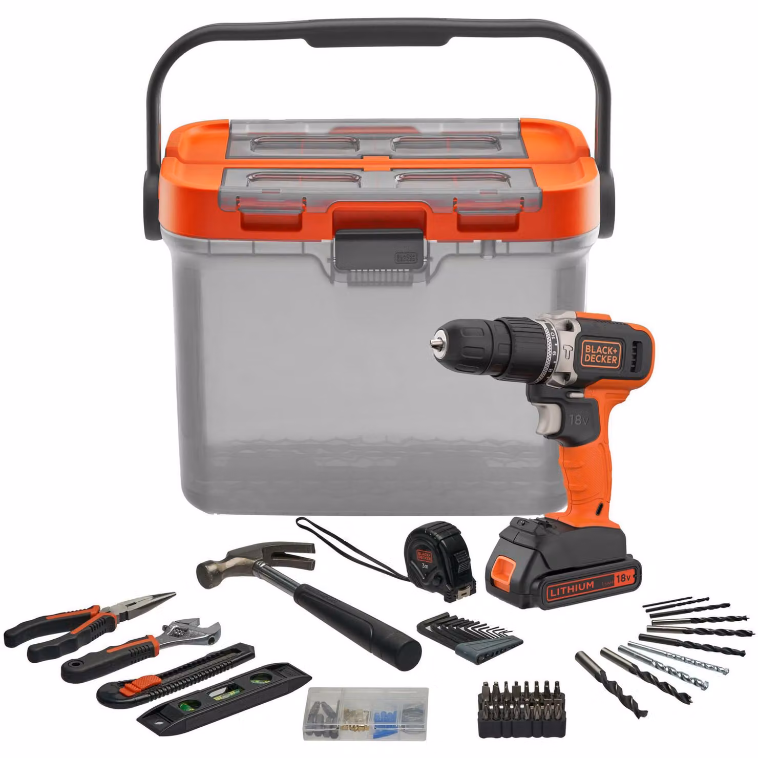 Avvitatore a percussione a batteria BLACK+DECKER BCKSB02, 18 V, (batteria agli ioni di litio)