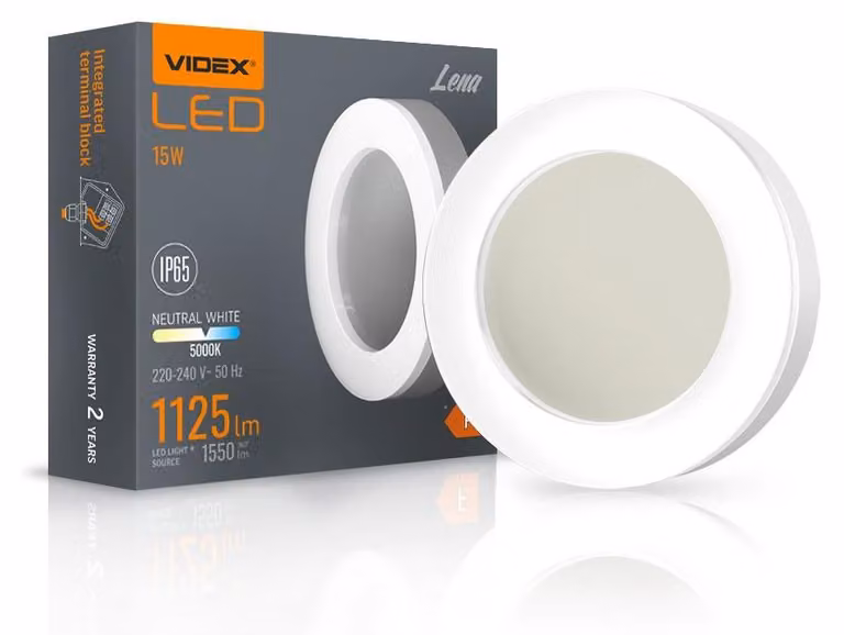 Lampada LED Plafon per esterni 15W 1600lm 5000K bianco freddo Videx