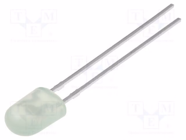 5 LED ovali, 5,2x3,8 mm, verdi, 110/40°, LL-544PGD-G52C. Diodi LED ovali per montaggio a foro passante, 1560÷2660 mcd