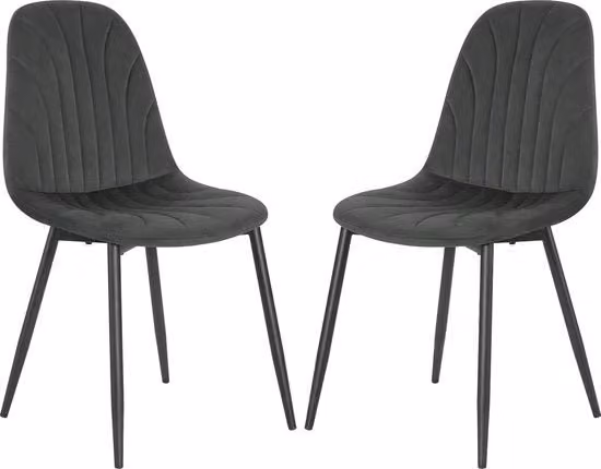 Set di 2 Sedie da Cucina in Velluto - Sedie da Cucina - Stile, Ergonomica e Comfortevole - Grigio Scuro Modello: Specifica: Codice prodotto: