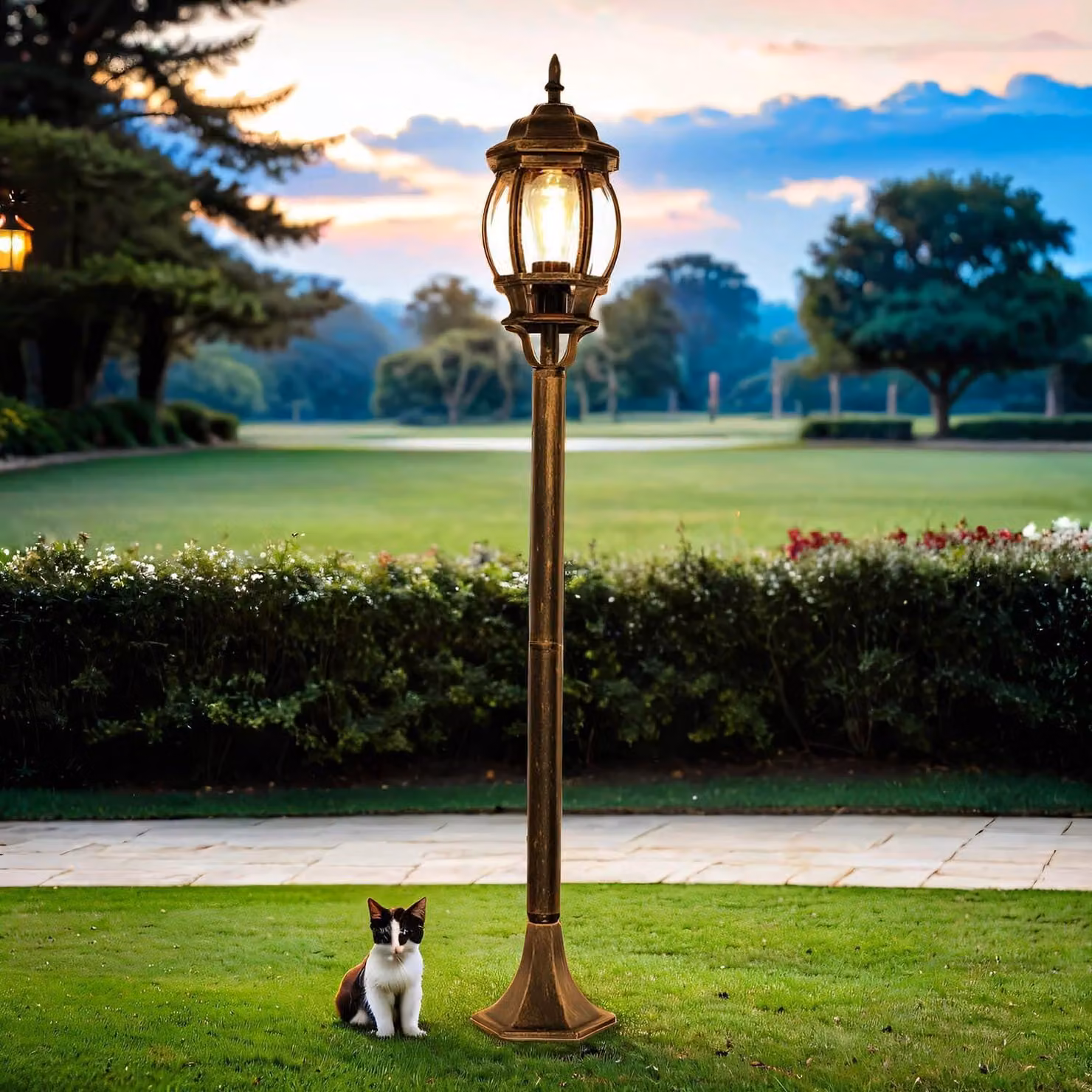 Lampada da esterno BREST, finitura oro anticato, attacco E27, potenza massima 60W, grado di protezione IP23, lanterna da giardino