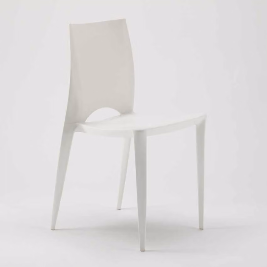 Sedia da pranzo Sedia da tavolo Sedia da bistrot Design colorato Colore - Bianco