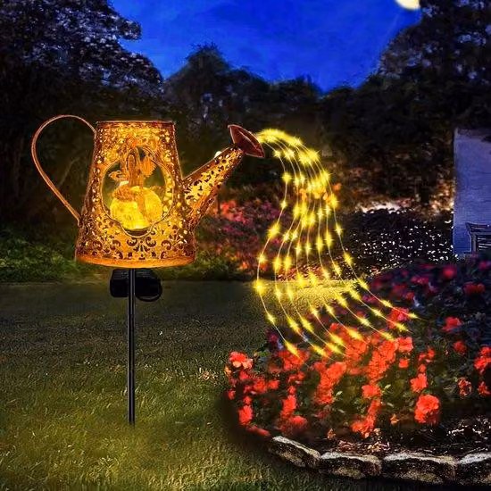 Lampada solare con illuminazione da giardino - Decorazione da giardino - 1 pezzo - Metallo