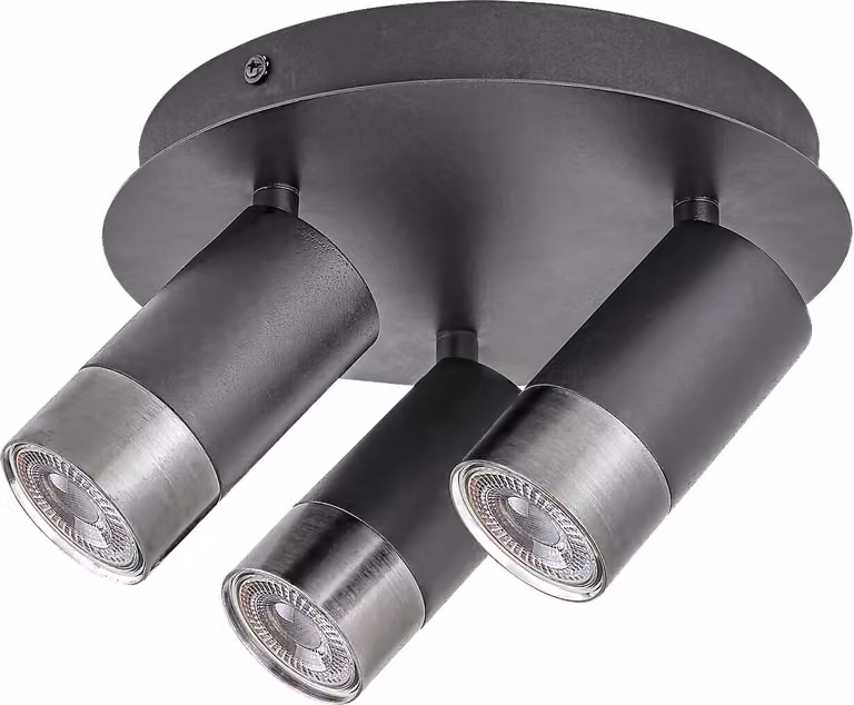 Faretto da soffitto nero opaco / argento GU10 3X5W Zircon 5071 Rabalux
