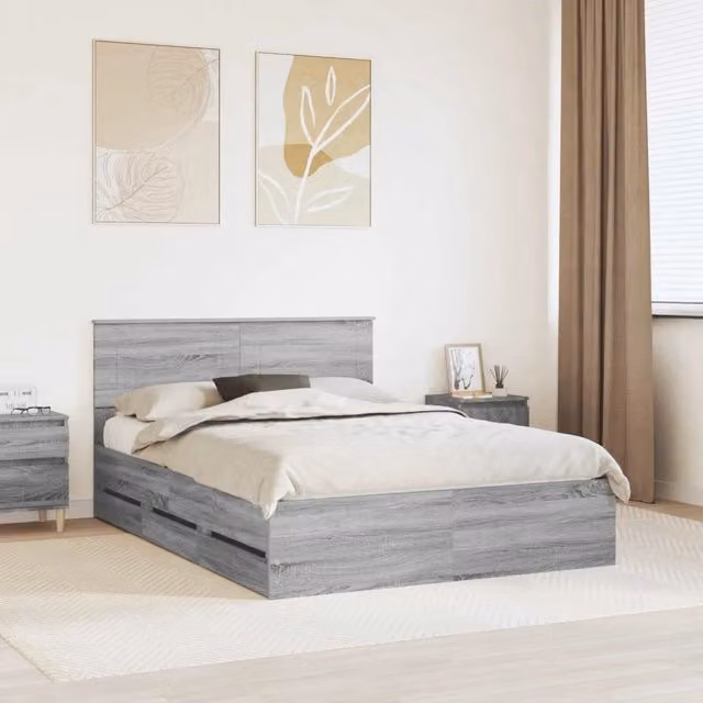 Struttura del letto con cassetto Grigio Sonoma 160 x 200 cm 3407968