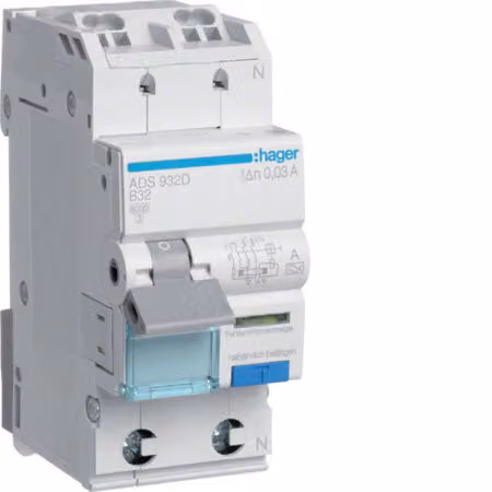 Hager FI/LS-Schalter 1P+N 6kA B-32A 30mA ADS932D (ADS932D)