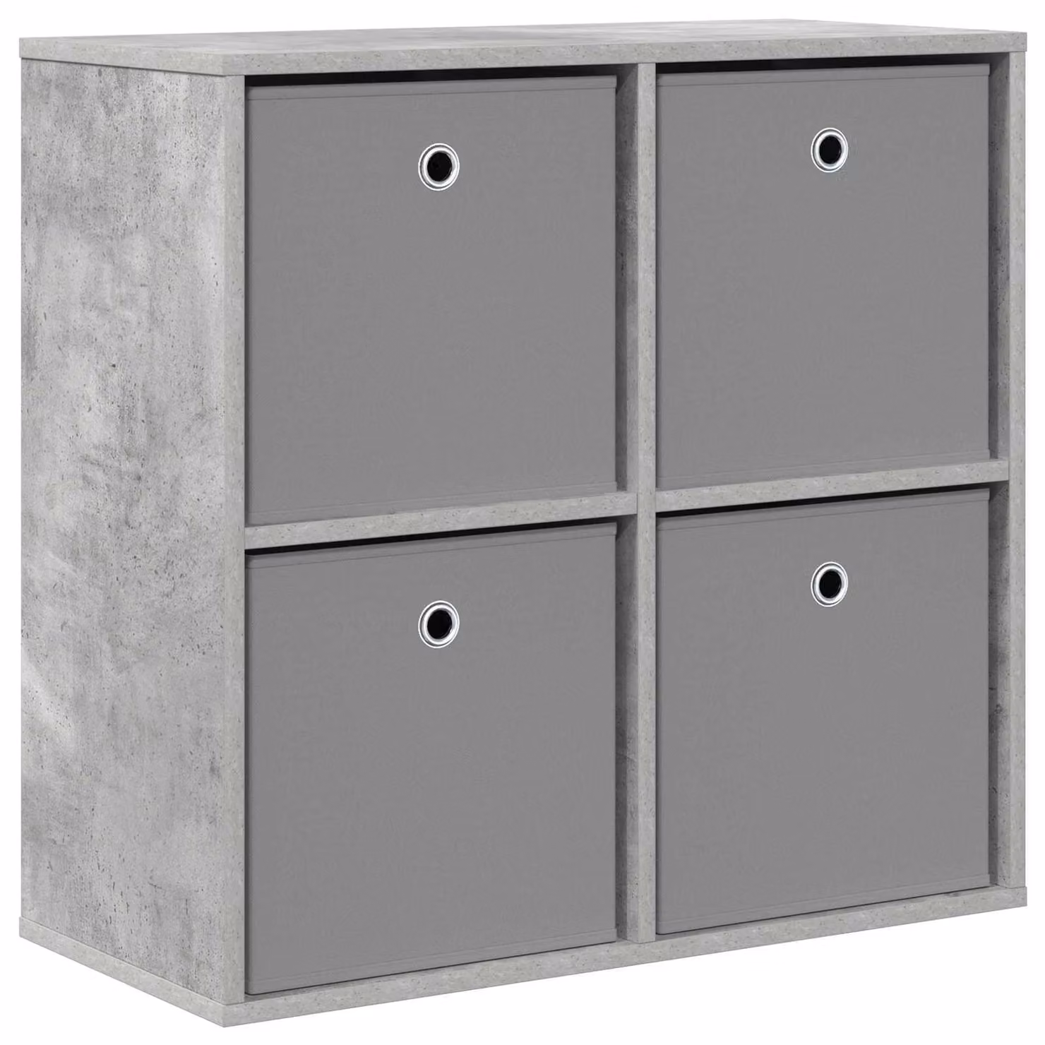Credenza con cassetto Grigio cemento 68,5 x 32 x 67 cm