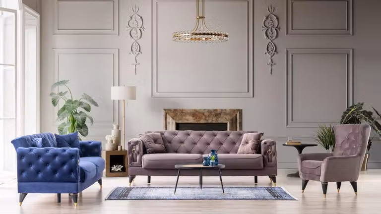 Sofagarnitur 3+3+1 Sitzer Stilvoller Komfort Polstergarnitur Couchgarnitur