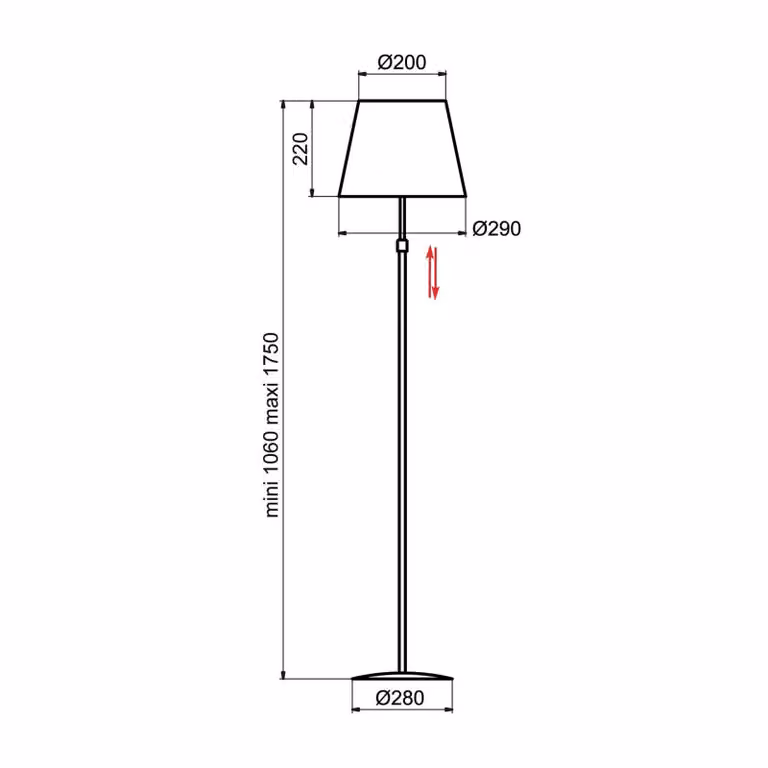 Aluminor Lampada da terra Store, Bianco / Opale, Soggiorno / Sala da pranzo, Metallo, Moderno, Lampada da terra