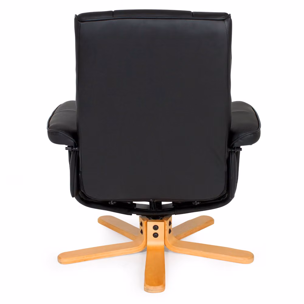 Poltrona da TV TecTake GmbH con poggiapiedi, modello girevole 360 gradi, nero e beige